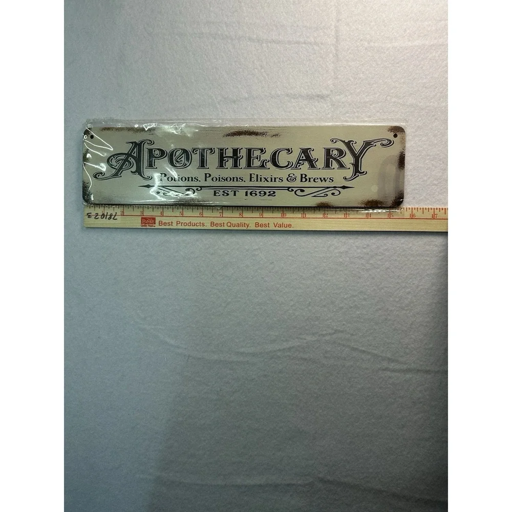 Apothecary Sign, Oceans Posion Are Lifts And Bruise Established In 1692